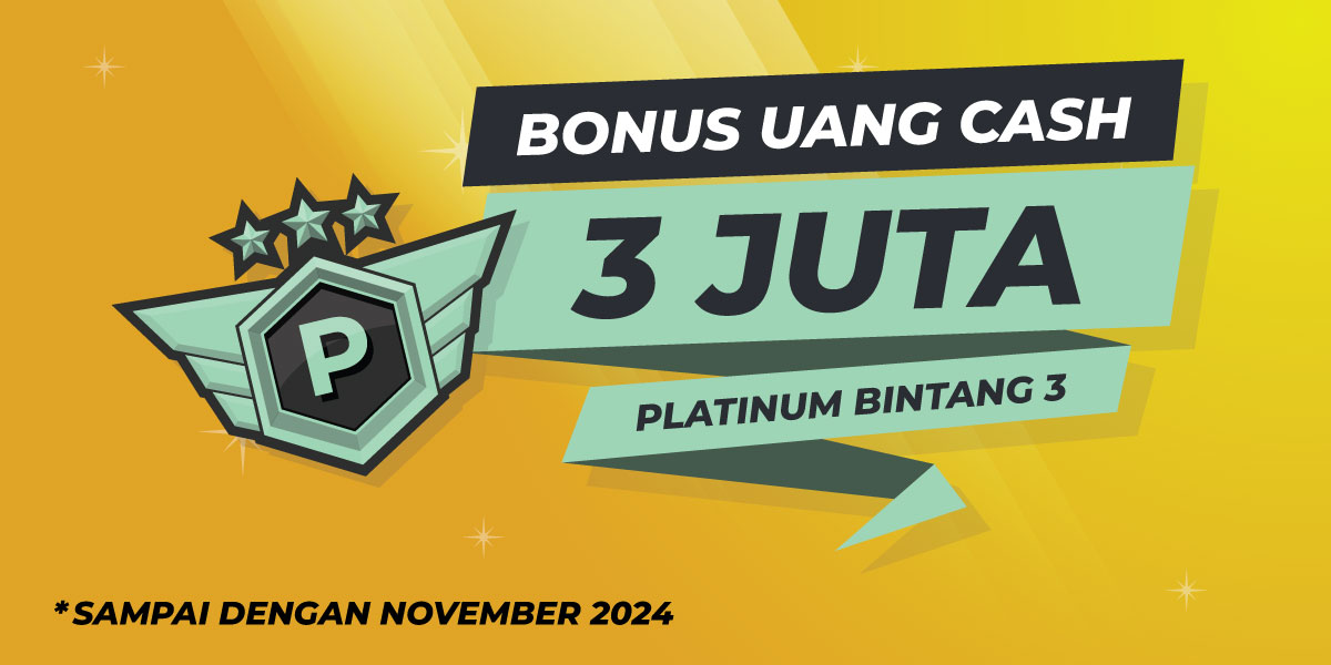 Bonus Uang Cash 3 Juta Rupiah